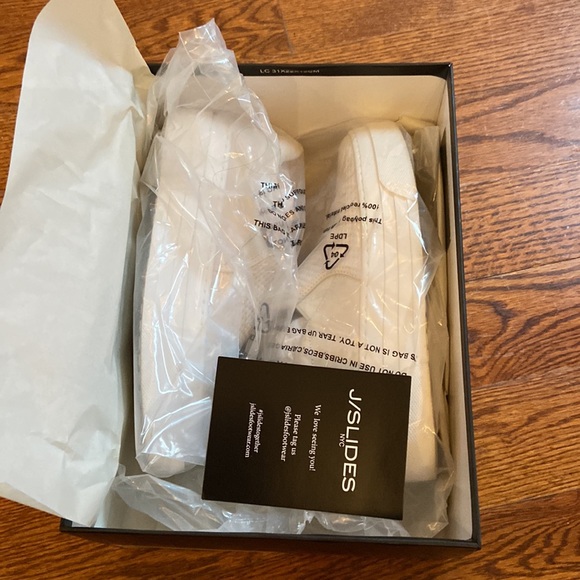 J Slides Aileen Perforated Nubuck platform slip on shoes - Picture 8 of 8